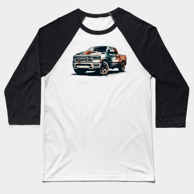 Dodge Ram 1500 Baseball T-Shirt by Vehicles-Art